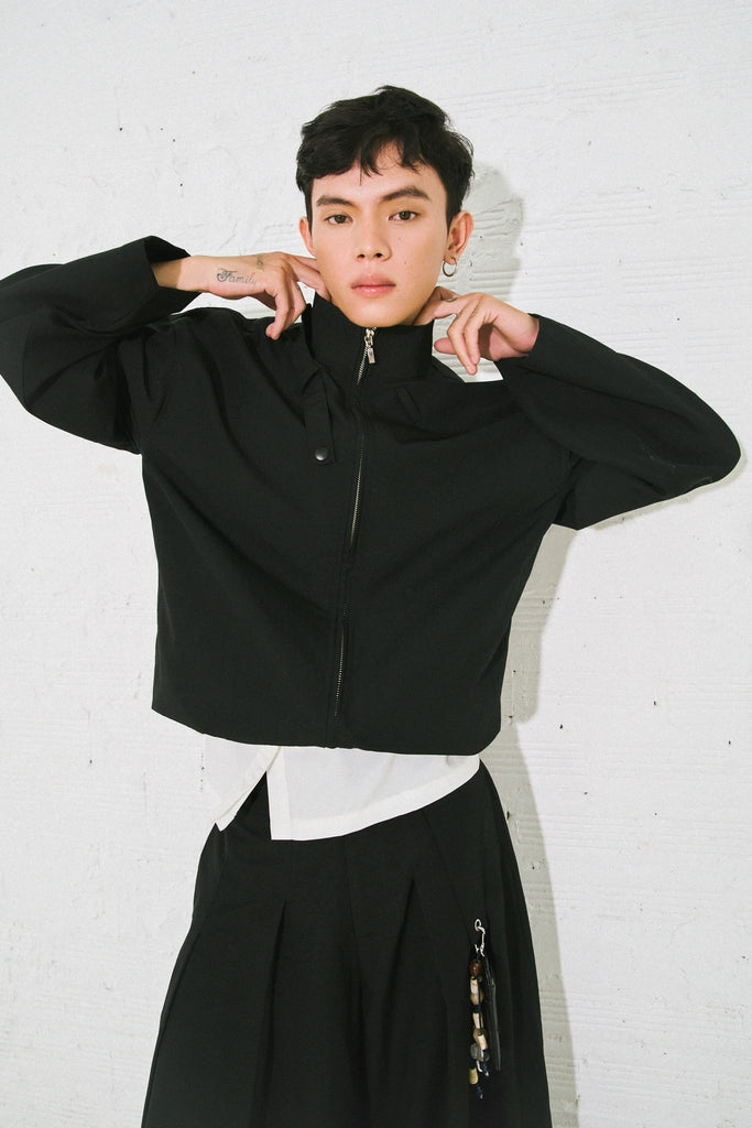Black Scarf Jacket