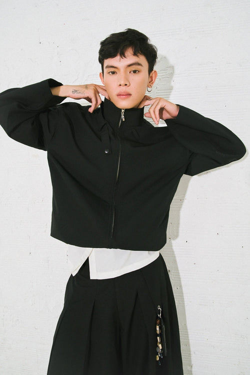 Black Scarf Jacket